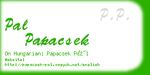 pal papacsek business card